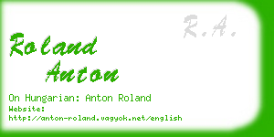 roland anton business card